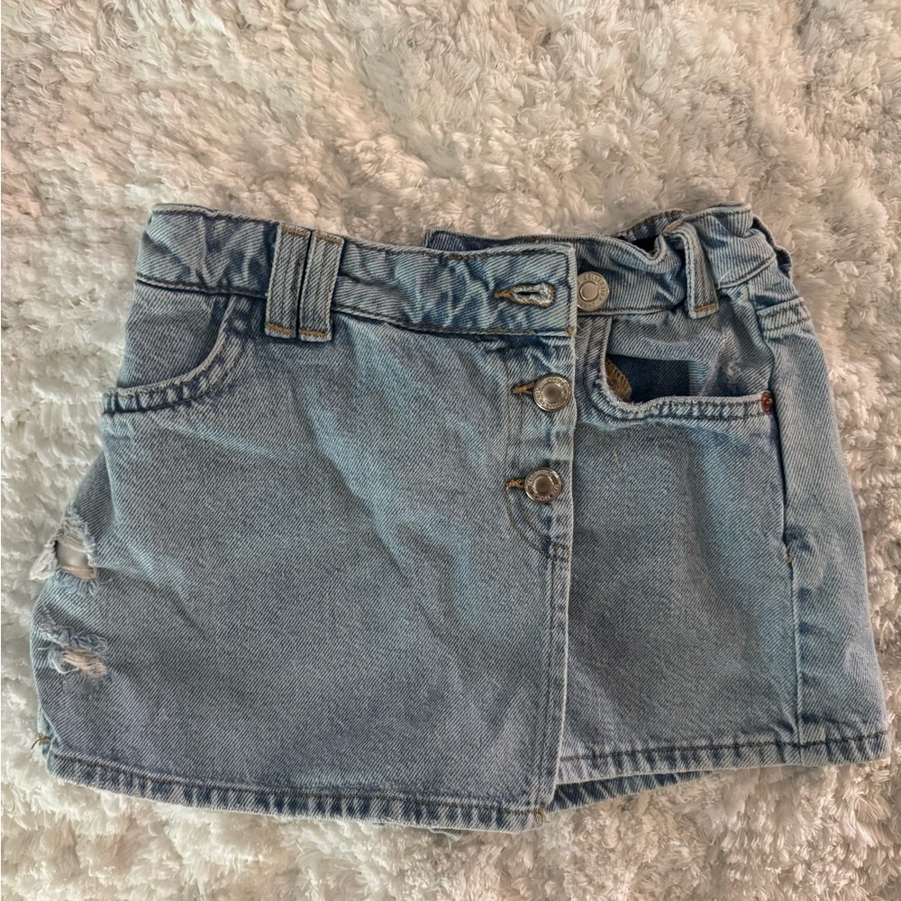 ZARA Kids Light Blue Denim Skort